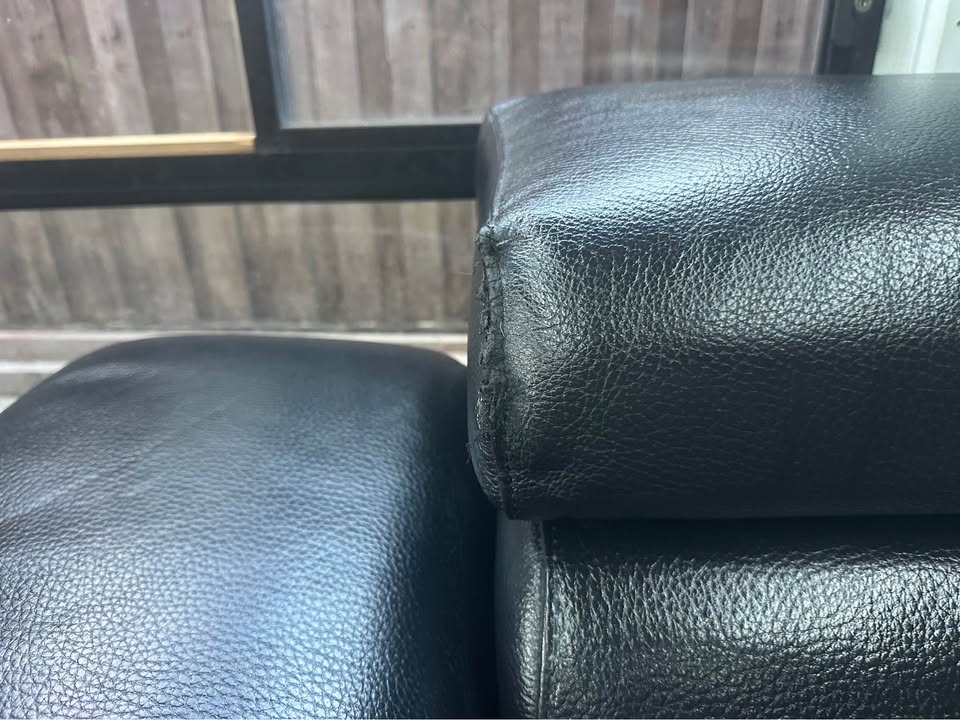 Premium Nick Scali Black Leather Corner Sofa | Adjustable Headrests photo 7