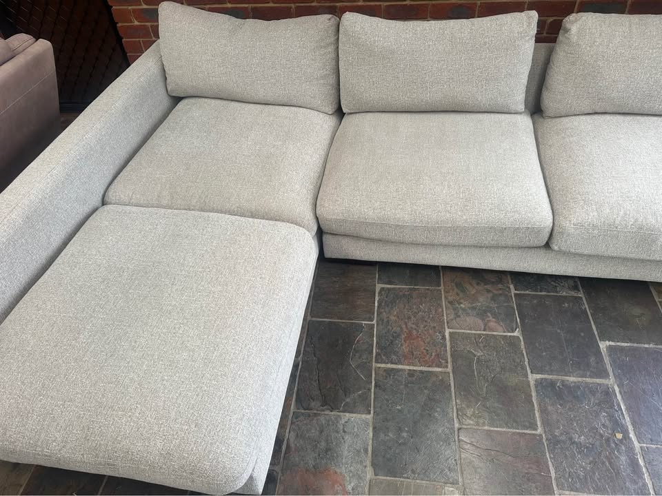 Near-New Light Grey Chaise Sofa photo 3