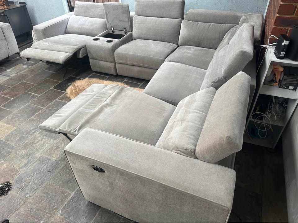 Professionally Cleaned Modular Electric Recliner Sofa photo 4