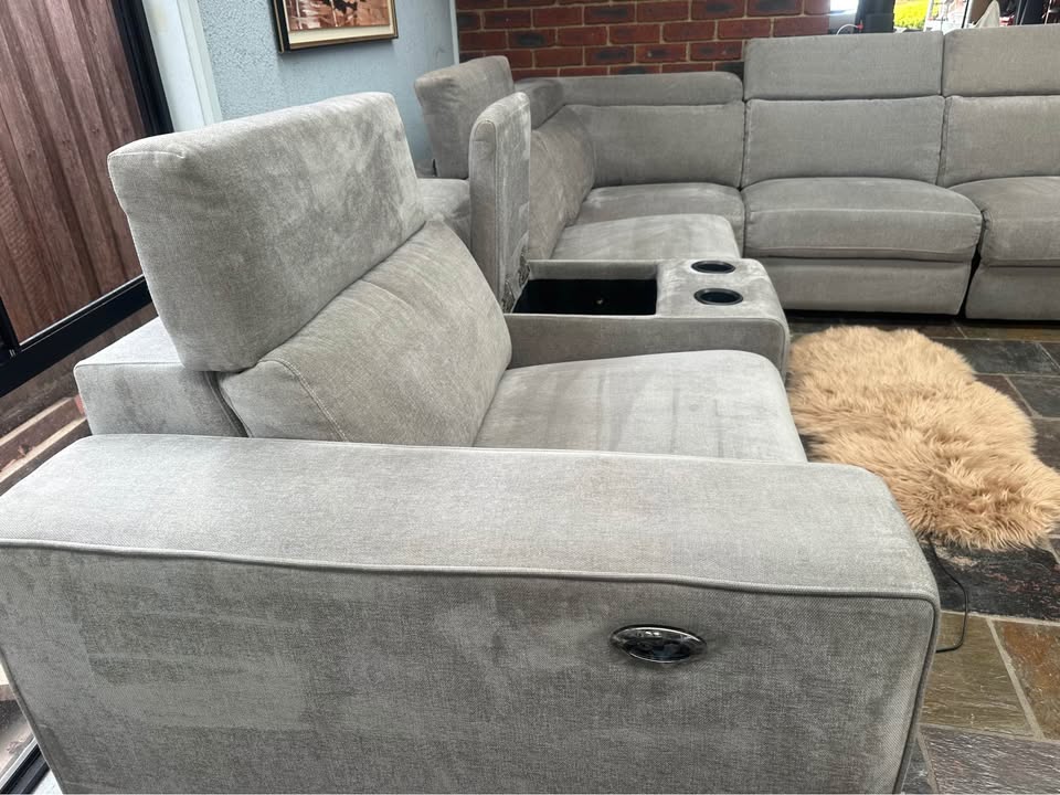 Professionally Cleaned Modular Electric Recliner Sofa photo 5