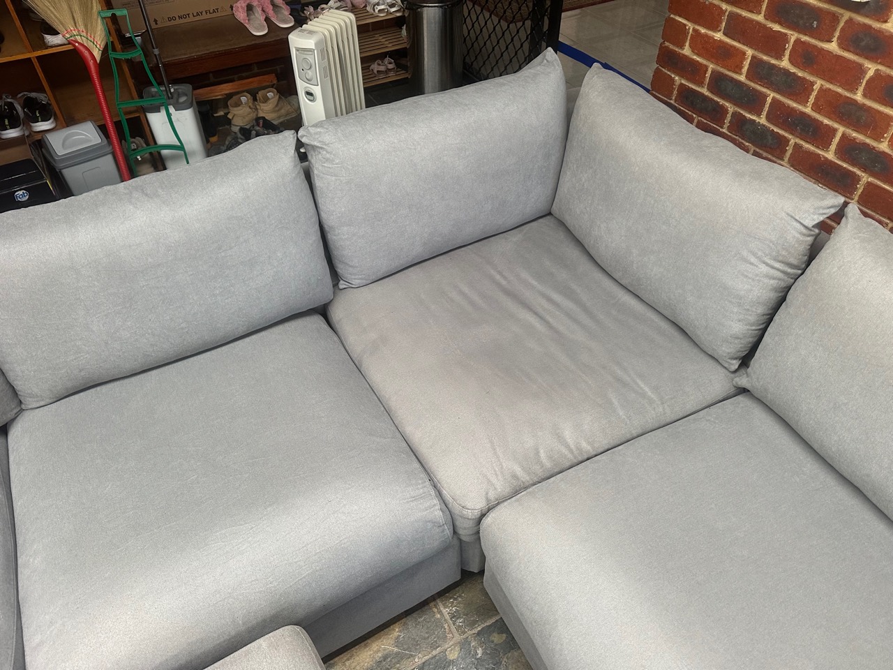 Professionally Cleaned Large Light Grey U-Shaped Modular Sofa | Free Delivery* photo 6