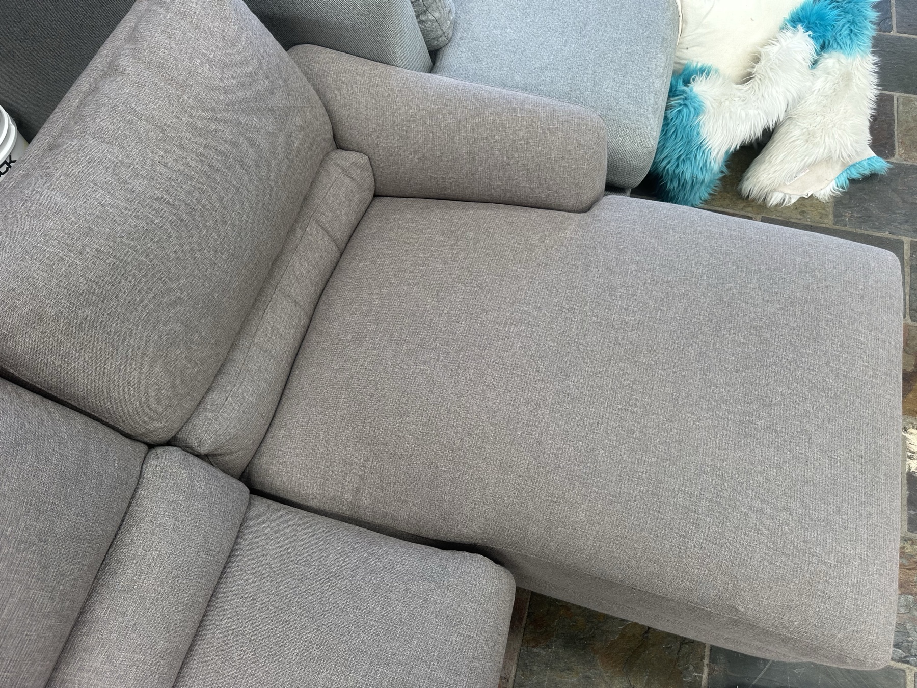 Professionally Cleaned Greige Electric Recliner Sofa with Chaise | Free Delivery* photo 9